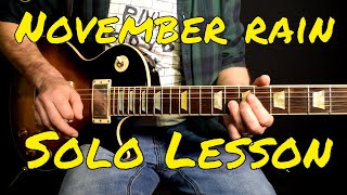 Guns n Roses  November Rain solo lesson [upl. by Beetner]