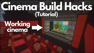 Minecraft Cinema Build Hacks and Ideas [upl. by Josy]