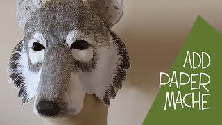 Add Paper Mache To Your Wolf Mask [upl. by Batsheva619]