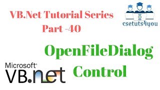 VBNet Tutorial Series Part40 OpenFileDialog Control [upl. by Hinda]