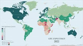 Life Expectancy Worldwide 20002022 [upl. by Dareg]