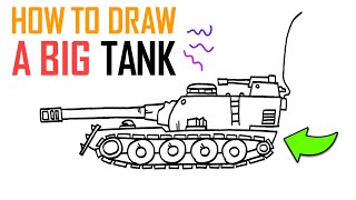 How to Draw a Big Tanks  KV200 V9 Tank  Tank Drawing Easy [upl. by Ycram]