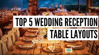 Top 5 Wedding Reception Rectangle Table Layouts [upl. by Anaert]