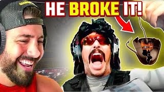 DR DISRESPECT BREAKING HIS PC 🤣 Reaction [upl. by Aneeres733]