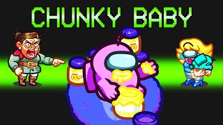 Turning into a CHUNKY BABY in Among Us NEW MOD [upl. by Kurzawa]