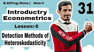 31 Detection methods of Heteroskedasticity  Introductory or Basic Econometrics  DuSol BAPH [upl. by Shimkus]