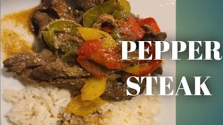 HOW TO MAKE THE MOST DELICIOUS PEPPER 🫑 STEAK RECIPE  JAMAICAN STYLE TheTashWay [upl. by Maudie176]