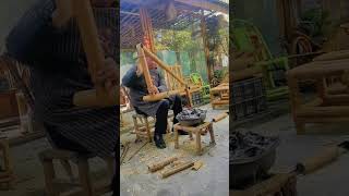 Thermal bending process of bamboo bed legs [upl. by Ancell258]