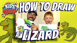 How to Draw a Lizard for Kids [upl. by Corkhill]