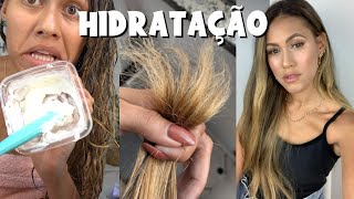 A MELHOR HIDRATAÇÃO CASEIRA  RECUPEROU MEU CABELO DESTRUÍDO [upl. by Acima594]