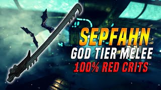 WARFRAME SEPFAHN ZAW  GOD TIER MELEE  100 RED CRITS [upl. by Saltsman399]