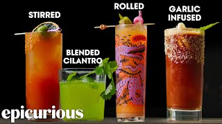 11 Bartenders Make a Bloody Mary Classic Flair Tiki amp More  Epicurious [upl. by Reifel]