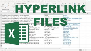 How to make hyperlinks to multiple files in excel [upl. by Reyaht]