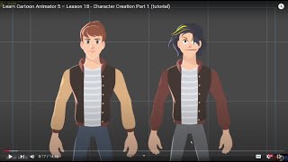 Learn Cartoon Animator 5 – Lesson 18  Character Creation Part 1 tutorial [upl. by West]