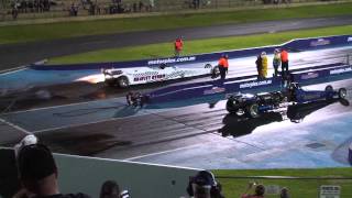 Jet Dragster crash Perth Motorplex 30112013 [upl. by Ramedlab]