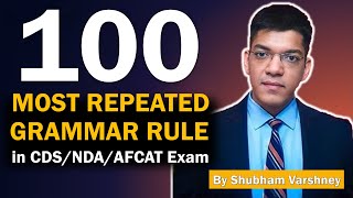 100 Most Repeated Grammar Rule by Shubham Varshney  English Grammer Rule  Error Spotting [upl. by Bittencourt145]