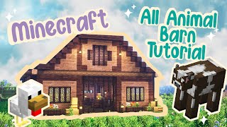 Aesthetic Minecraft Barn Tutorial 🌸🐴✨ Cottagecore Easy Fairytale Livestock Farm 🌸 Kelpie The Fox [upl. by Meehan]