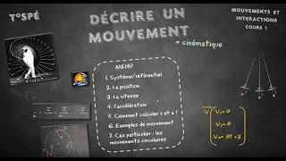 Cours 1  Décrire un mouvement [upl. by Cherice173]