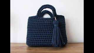 Easy crochet handbag tutorial classic version Klasyczna torebka na szydełku [upl. by Rhyner]