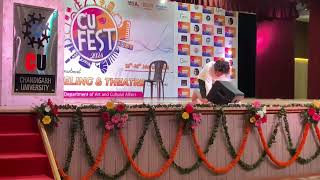 mono act competition in chandigarh universitycu fest 2024 [upl. by Coady]