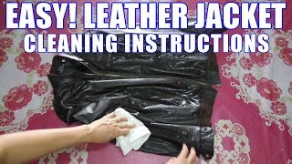 How to Clean Leather Jacket at Home – Easy Stains Cleaning Instructions [upl. by Netsruk]