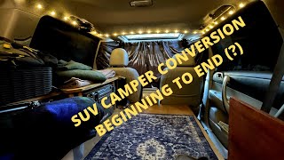 SUV Camper Conversion  Beginning to End   Toyota Highlander [upl. by Leuqim]