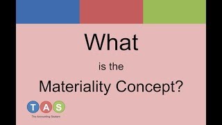 What is the Materiality Concept [upl. by Eidod]