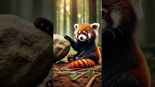 A red panda startled by a pebble [upl. by Navetse]