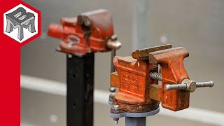 How to Make a Vise Stand From Scrap Metal [upl. by Duquette704]