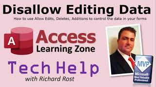 Microsoft Access Disallow Editing Data TechHelp  Allow Edits Allow Deletions Admin Form [upl. by Corin165]