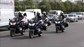 Motards de la Gendarmerie Nationale dans Paris [upl. by Salba]