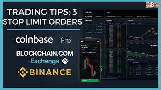 Crypto Trading Tip 3 Stop Limit Orders Explained  Coinbase Pro amp Binance [upl. by Mcknight]