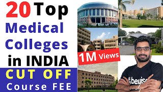 20 Best Medical College in India  Category wise Cut OFF Marks amp Course FEE  AIIMS NEET  JIPMER [upl. by Anaet]