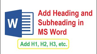 How to Add Heading and Subheading in Word [upl. by Idnil]