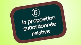 La proposition subordonnée relative [upl. by Maddie624]