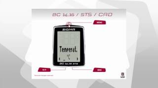 SIGMA SPORT  BC 1416STSCAD  Settings EN [upl. by Alahcim]