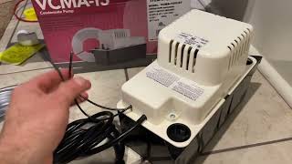 How to Install a Condensate Pump  Little Giant etc full steps with drain hose install [upl. by Atinal]