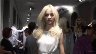 Versace Womens SpringSummer 2012  Backstage [upl. by Nalyak]