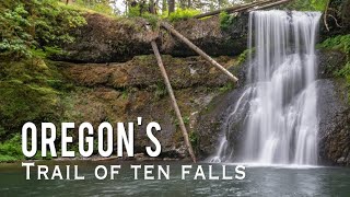 Trail of Ten Falls in Oregons Silver Falls State Park [upl. by Beghtol]