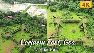 Exploring Historic Corjuem Fort During Monsoon  4K Goa Virtual Tour [upl. by Destinee]