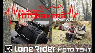 Motorbike Camping with Lone Rider  The MOTO TENT  First Impressions [upl. by Urien859]