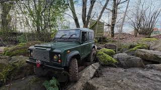 RC4WD Landrover Defender D90  backyard trail  Part 1 [upl. by Eugenio]