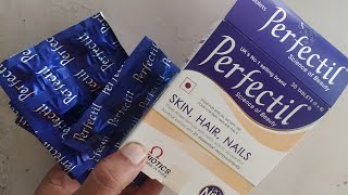 Perfectil Tablets Hindi Review बालों स्किन नाखून की tablet Dosageuse and benefits amp review [upl. by Valerle578]