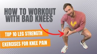 Top 10 Leg Exercises For Bad Knees  How To Exercise WITHOUT Knee Pain [upl. by Yolande]