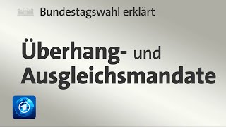 Bundestagswahl erklärt Überhang und Ausgleichsmandate [upl. by Dalila152]