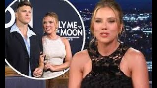 Scarlett Johansson jokes that husband Colin Jost had to do cameo in Fly Me To The Moon because [upl. by Maurene]