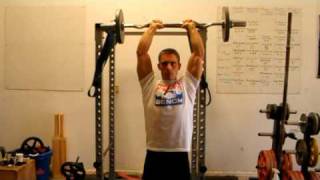 Standing EZ Bar French Press Exercise [upl. by Dnalyk442]