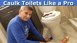 How to Caulk a Toilet Base to Tile Floor Like the Pros [upl. by Dasie623]