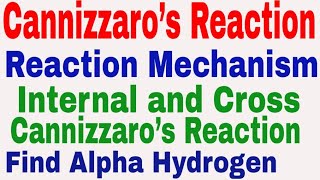 Cannizzaro and cross Cannizzaros reaction mechanism [upl. by Eimile]