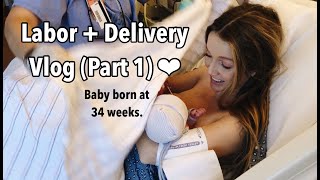 Labor  Delivery Vlog 6 weeks premature  Part 1 [upl. by Im192]